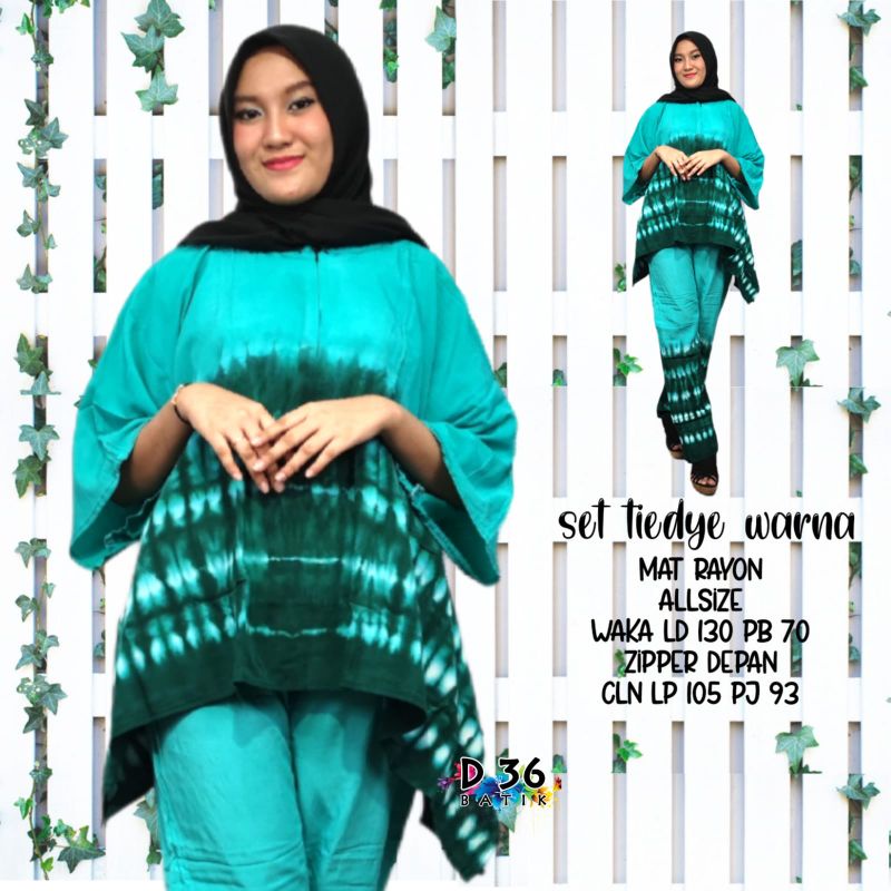 Tiedye Set - Rayon Premium - Busui - One Set - Baju Kantor - Ori by Naura