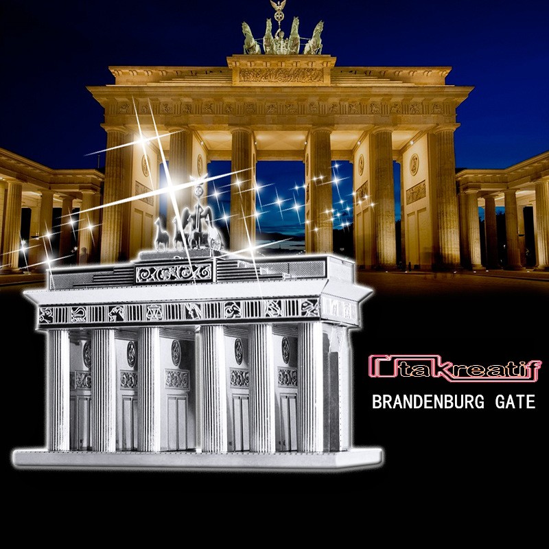 Puzzle 3D Metal Arsitektur Brandenburg Gate - Miniatur Bangunan Bersejarah - Nano Puzzle Edukatif