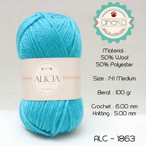 Benang Rajut Wool Alicia Yarn - 1863