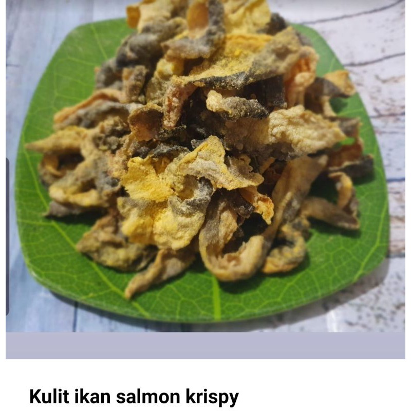 

kripik kulit salmon honey butter