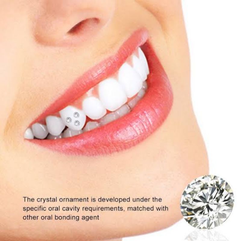 TERMURAH  5 Pcs Diamond Gigi Mix Warna / Berlian Gigi / Diamond Shine / Permata Gigi