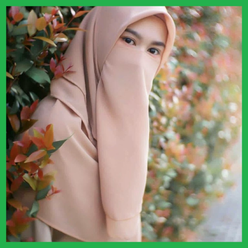 Cileunyi Collection Cadar Tali 2 Layer Wolfis Tanpa Jahitan Di Bawah Mata / Niqab Ninja / Cadar Tali2 Leyer / Niqob Muslim / Tali2Layer Woolpeach Murah Gratis Ongkir Model Terbaru 2022