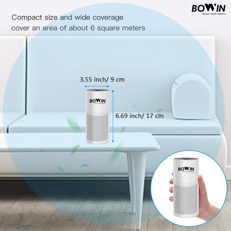 Bowin Air Purifier -  Oxy Mini  (3in1 True HEPA, ANION, Karbon Filter)