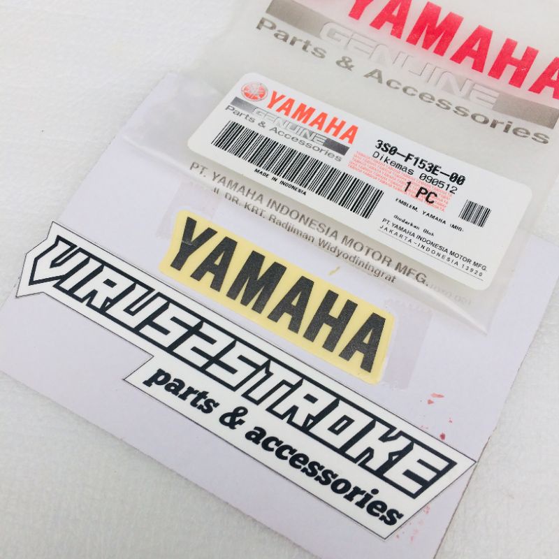 Sticker Stiker tulisan YAMAHA Abu-Abu Panel Depan atau Pet Body Mio Lama Sporty Smile Original YGP 3