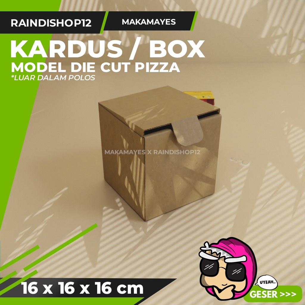 

(MIN 5 PCS) BOX 16 X 16 X 16 CM KARDUS DIE CUT PIZZA KEMASAN PACKAGING KADO