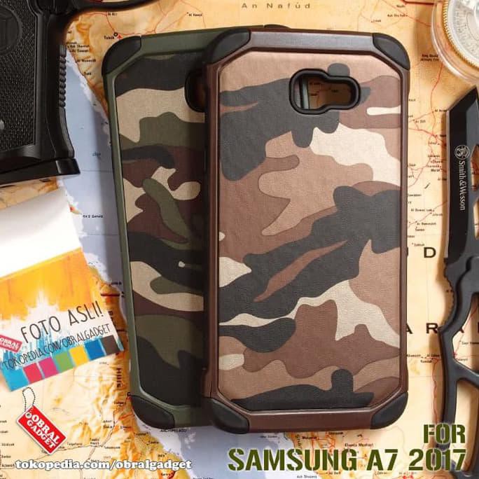 Diskon Army Armor Case Samsung A7 2017 Soft & Hard Softcase Casing Cover Camo Dijamin Ori