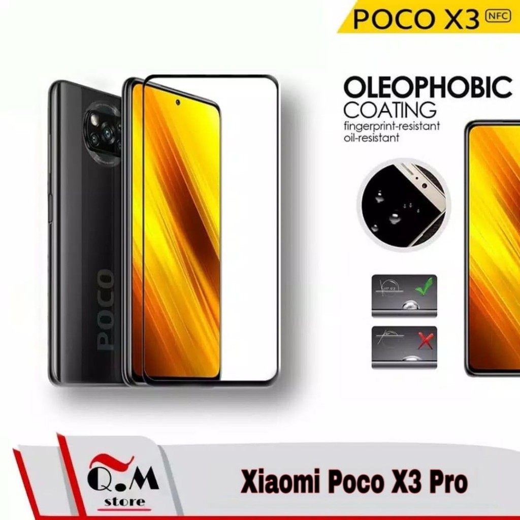 Tempered Glass Layar 9D Xiaomi Poco F3 / M3 Pro / Poco M3 / X3 / X3 Pro / Poco X3 NFC Screen Guard Pelindung Layar