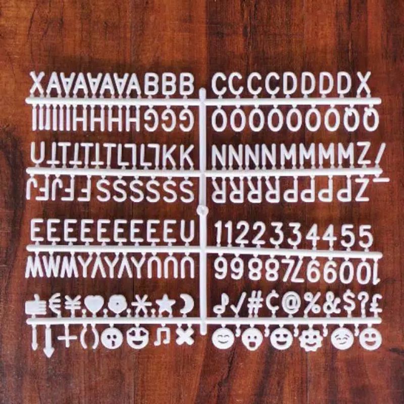 Huruf tambahan untuk letter board putih letters felt board