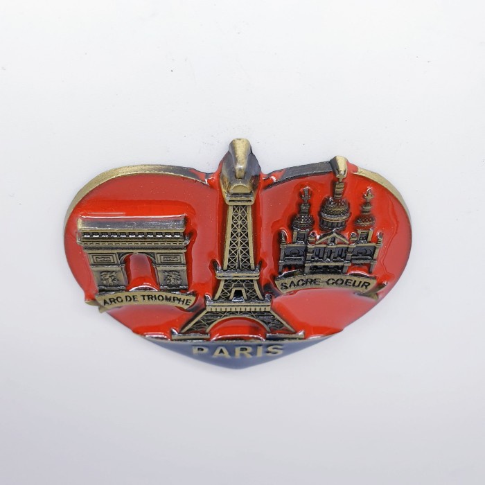 3D LOGAM Souvenir Negara magnet Kulkas Tempelan BIG HEART Paris City