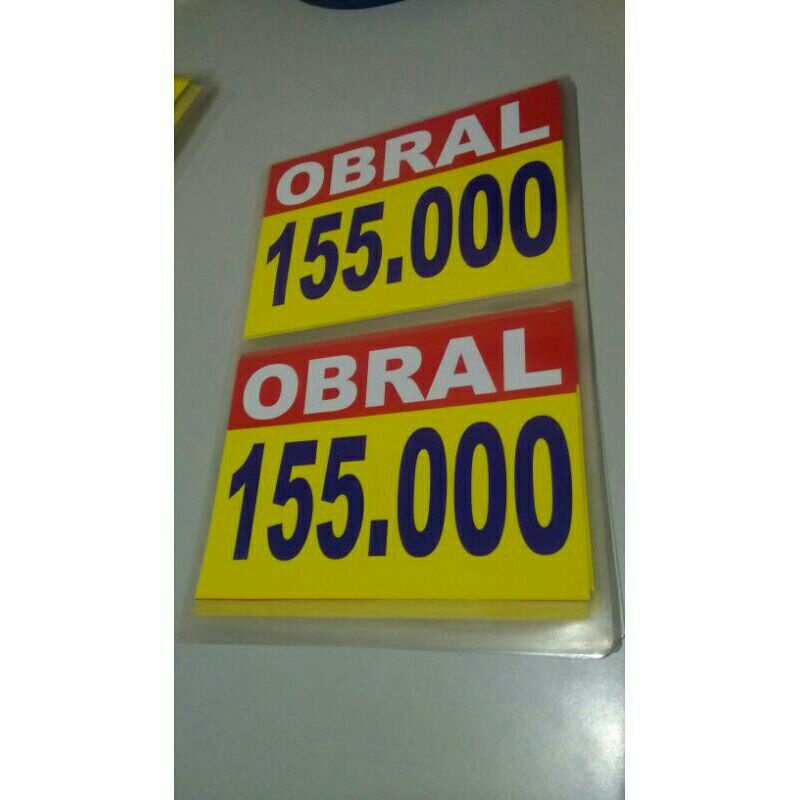 

Harga Obral Laminating /1Folio dapat 2 pcs / Hargaobral / Obralan / Bandrol Harga