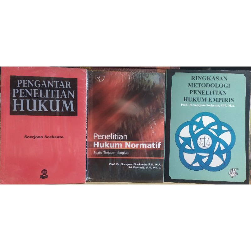 Jual Paket Buku Soerjono Soekanto Pengantar Penelitian Hukum Penelitian