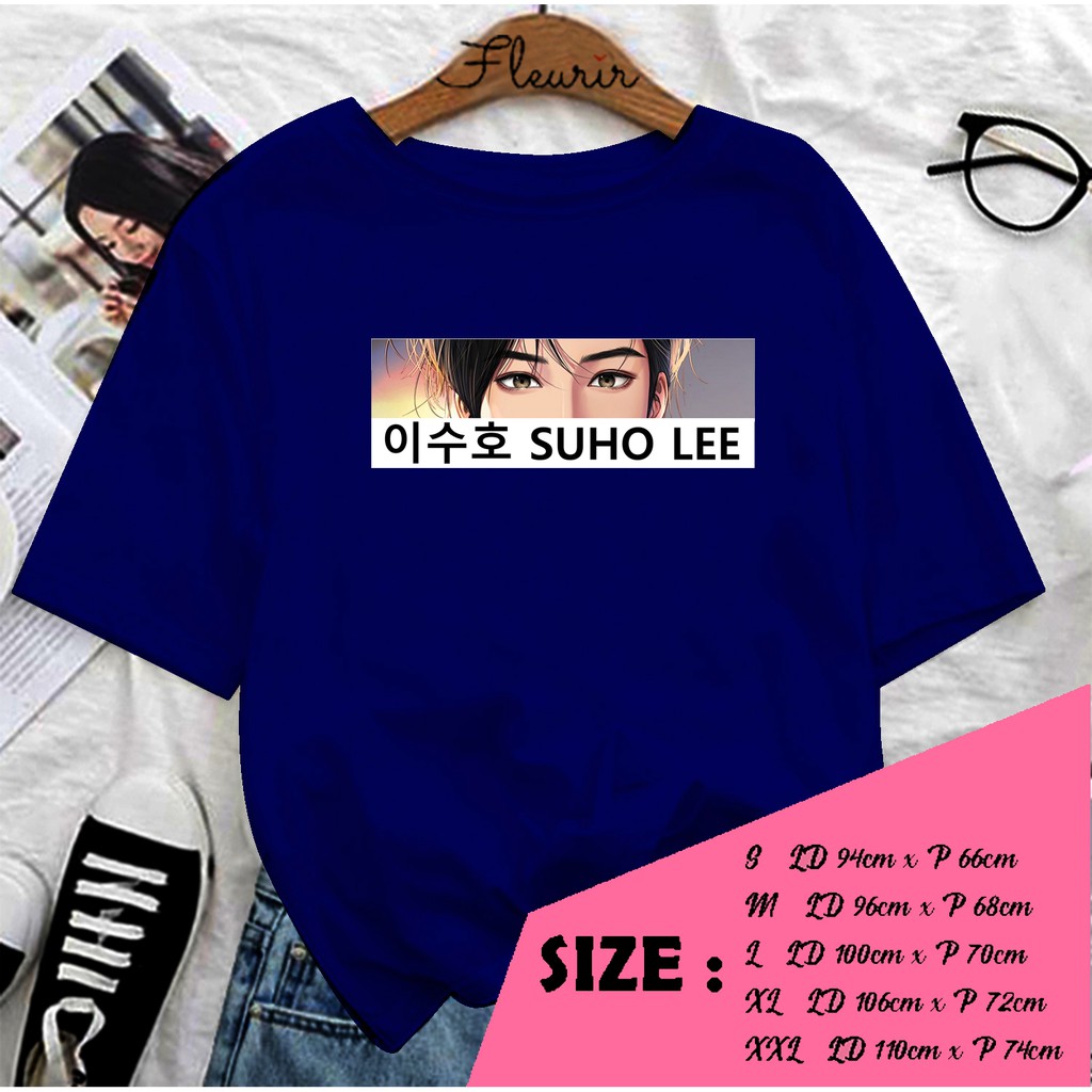 FLEURIR - SUHO EYES KAOS OVERSIZE KATUN KAOS WANITA DEWASA TUMBLR TEE UNISEX JUMBO