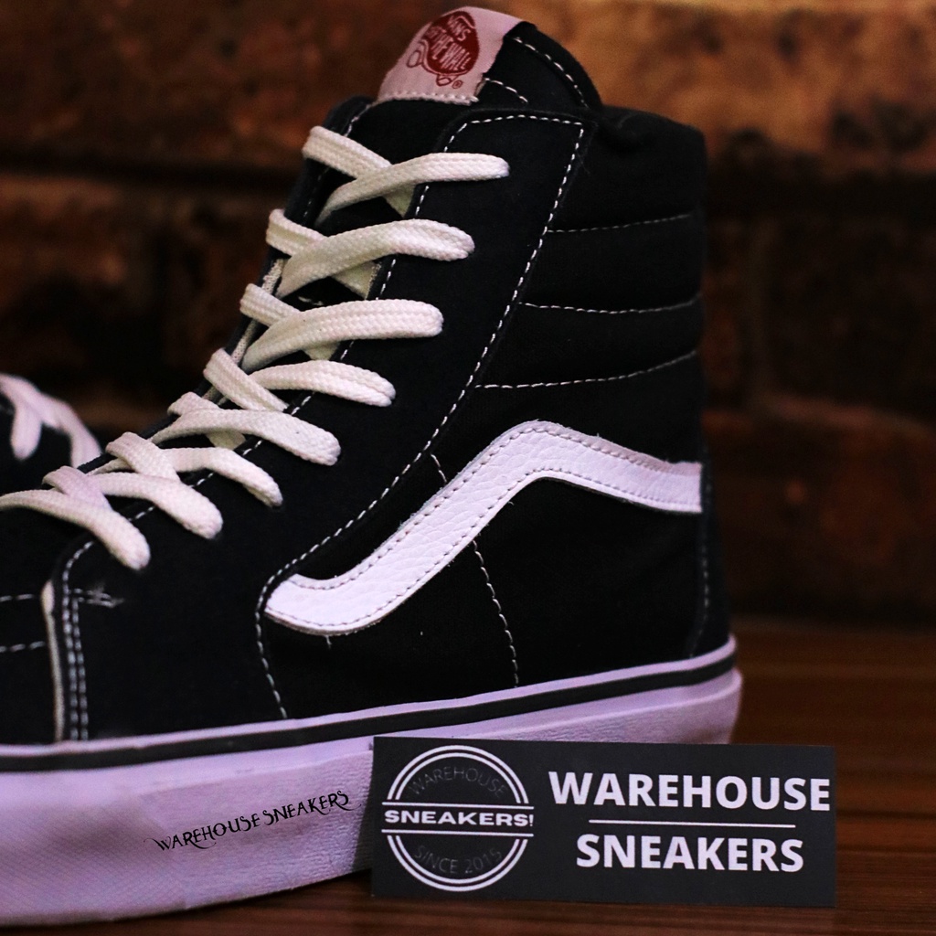 Sepatu Sk8 Classic High Black White Sepatu Sneakers SK8 Hitam Putih Tinggi
