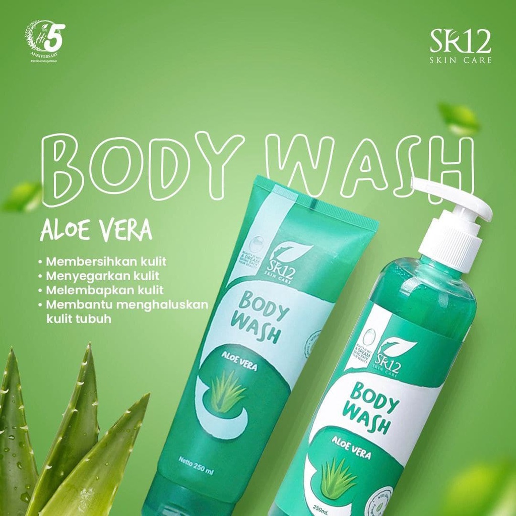 BODY WASH SR12 100ml 250ml Tube Pump Aloe Vera Lidah Buaya Black Coffee Kopi Hitam Menyegarkan Tubuh