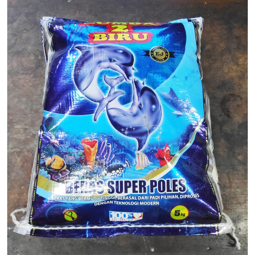 1 Pack Beras Putih Cap Lumba 2 Biru 5 Kg Indonesia