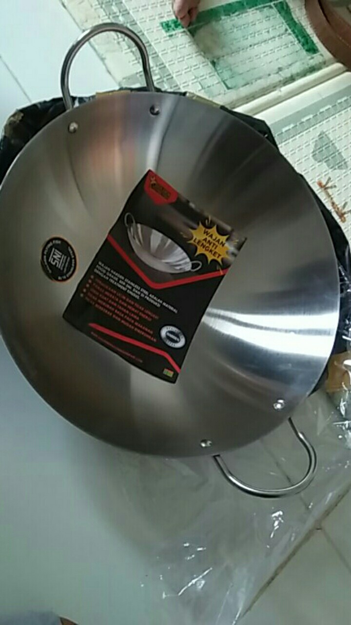 Wajan Stainless Steele Harden Golden Flying Fish Anti Lengket Terlaris