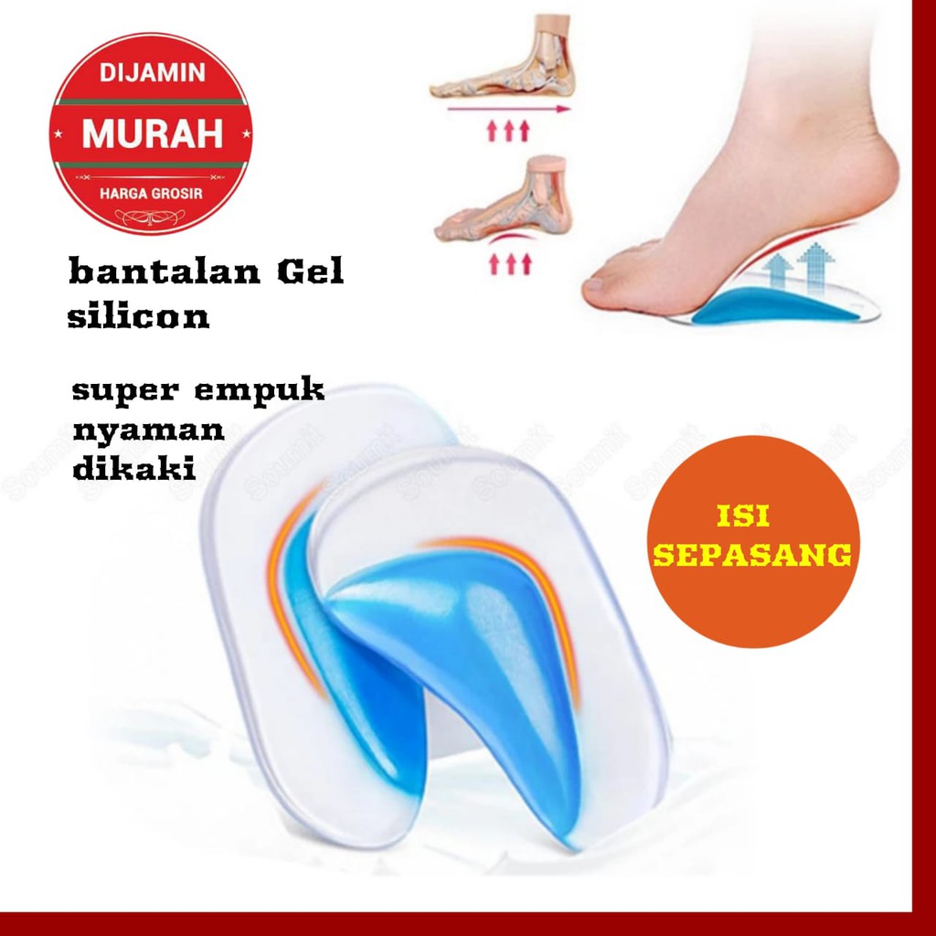 INSOLE GEL SILICON ARCH SUPPORT UNTUK LEKUKAN KAKI DATAR INSOLE SILICON FLAT FOOT