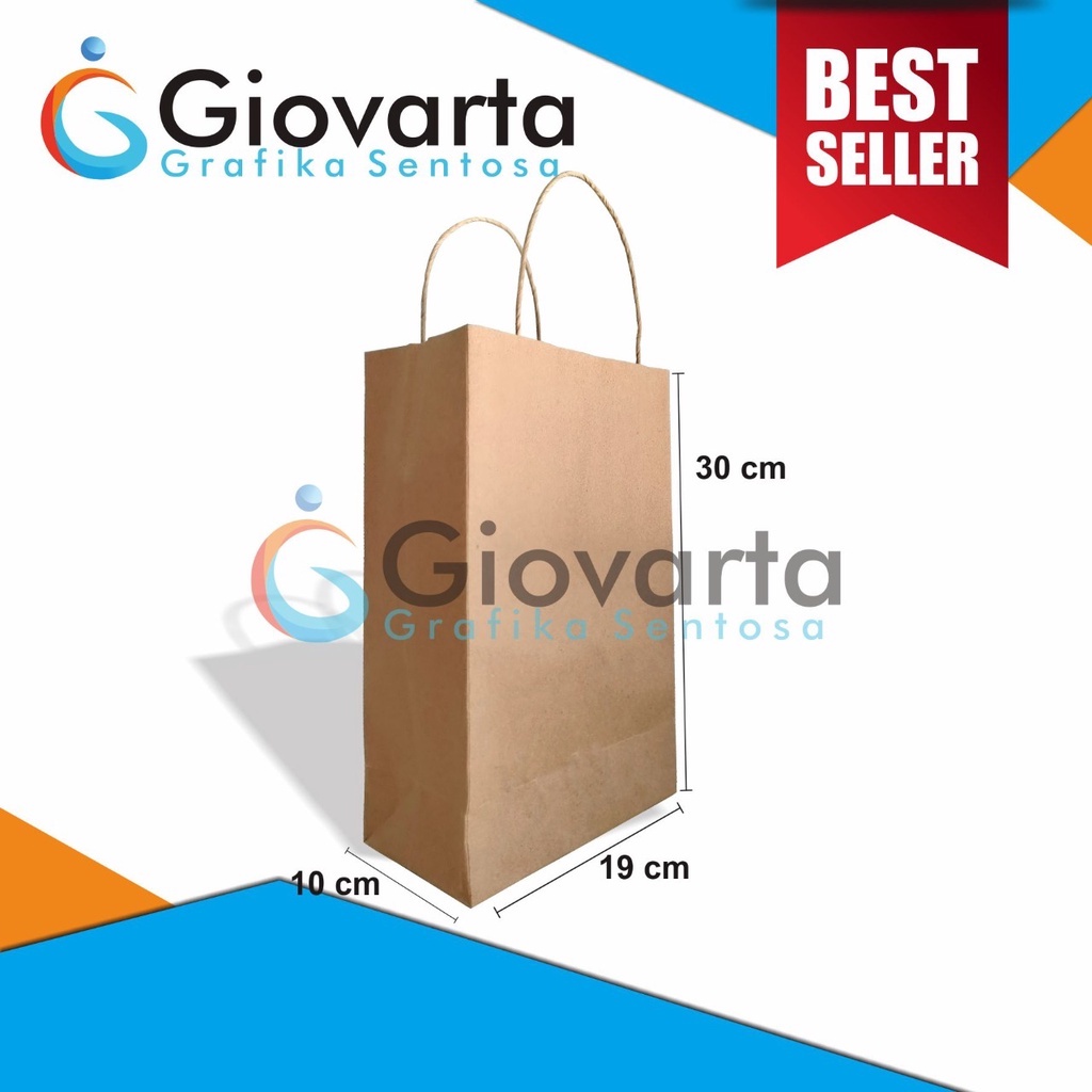 

Paperbag Coklat / Paperbag Polos / Paperbag Brown Craft Ukuran 19x10x30