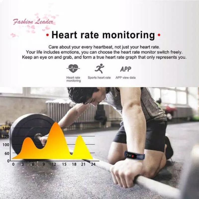 READY STOCK M3 Smartwatch Bluetooth dengan Monitor Detak Jantung Anti Air