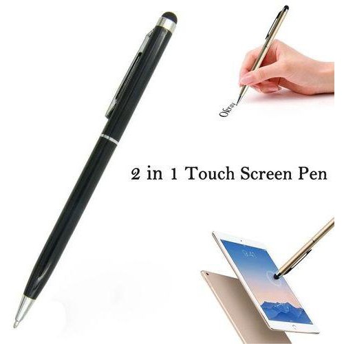 Stylus Pen 2 in 1 + Ballpoint universal handphone Touch Screen For smartphone+tablet