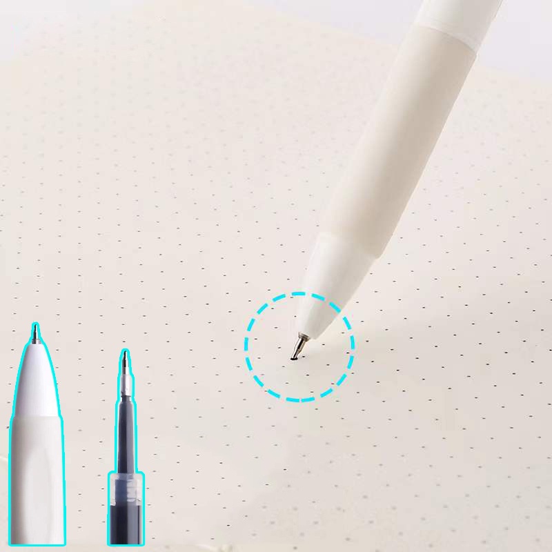 Pulpen Gel 0.5mm Tinta Hitam / Putih Motif Kucing Untuk Sekolah / Kantor