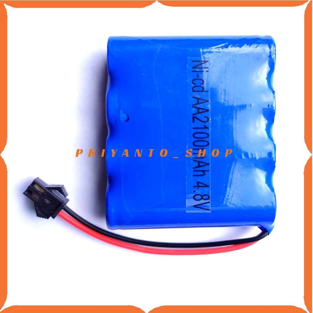 Baterai batre Battery RC mobil Remot 4.8V 2100mAh Socket Hitam