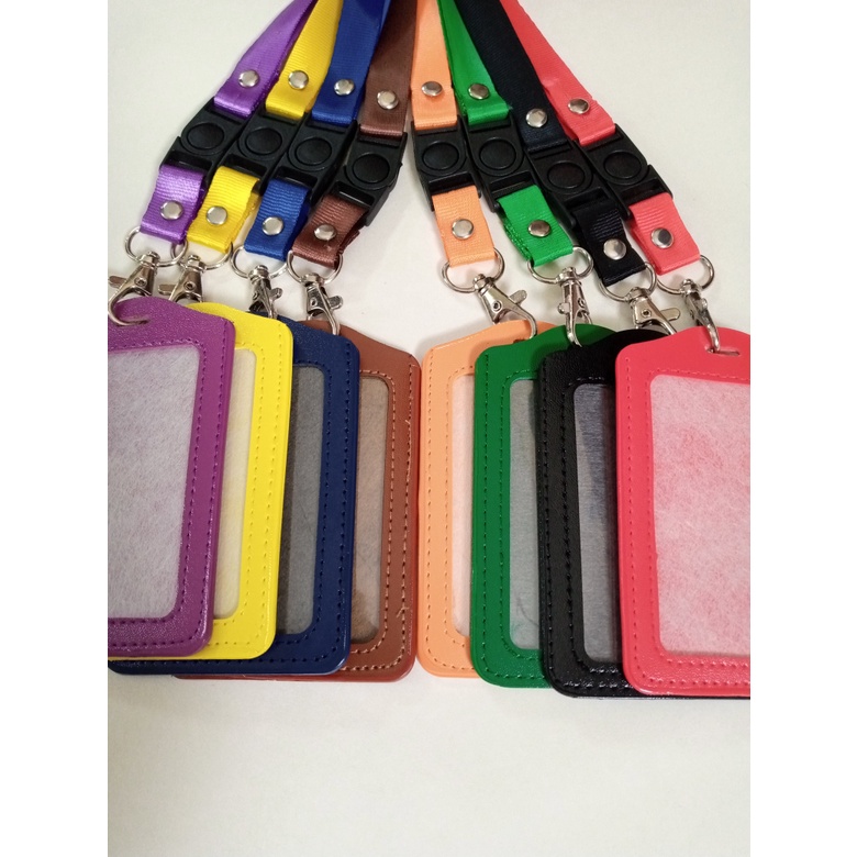 

Card Holder Kulit pu + Tali 1.5 atau Yoyo Tarik