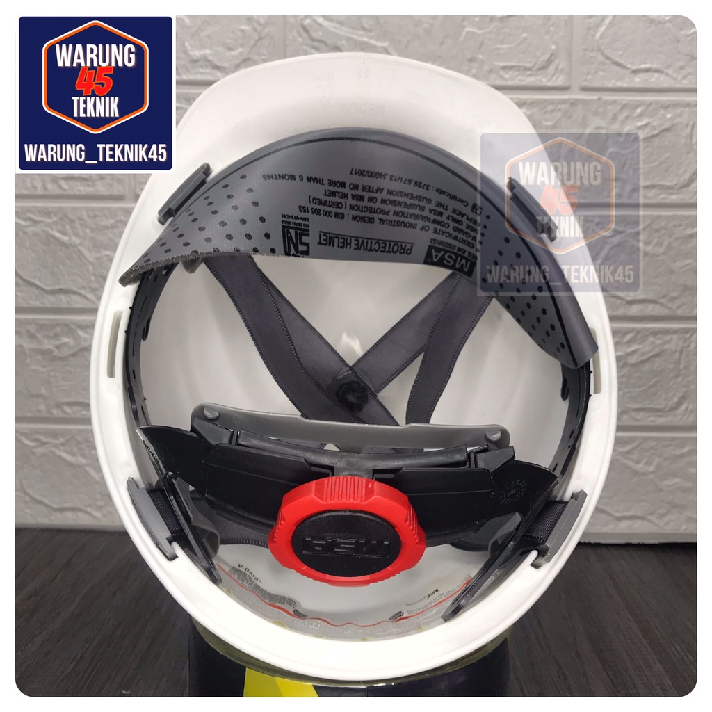 HELM PROYEK SAFETY V GUARD MERK MSA SNI LOKAL SUSPENSI FASTRACK FASTRAK -PUTIH