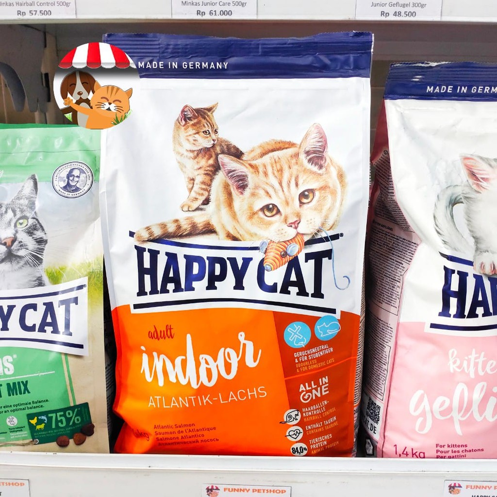 Happy Cat Atlantik Salmon Indoor Formula - Makanan Kucing Premium