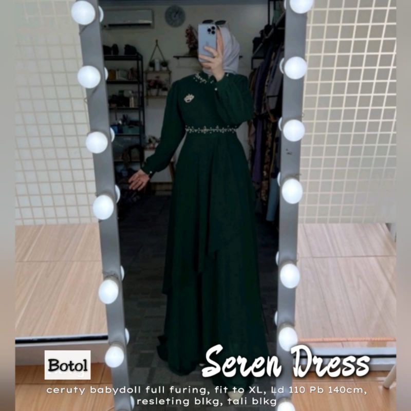 READY…!!!!! SEREN MAXI gamis seruti bebidol terbaru / aplikasi manik manik