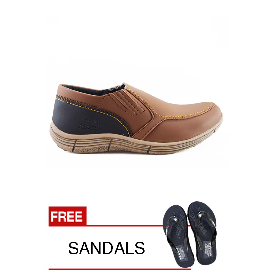 

Redknot - Sneakers Groveres Tan + Bonus Sandal Senilai Rp.25.000,00