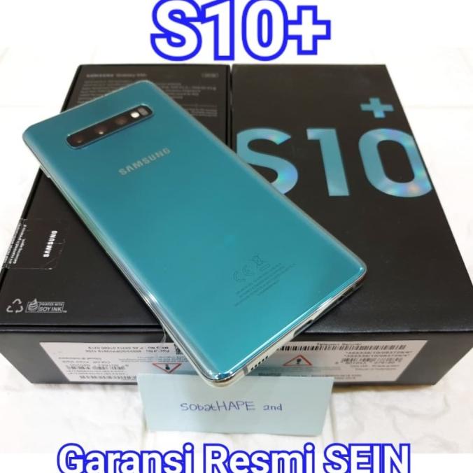 [ Hp Bekas / Second ] Hp Samsung Galaxy S10 Plus S10+ Resmi Sein Dual Sim 2Nd Fullset Oem - Handphone Bekas / Second