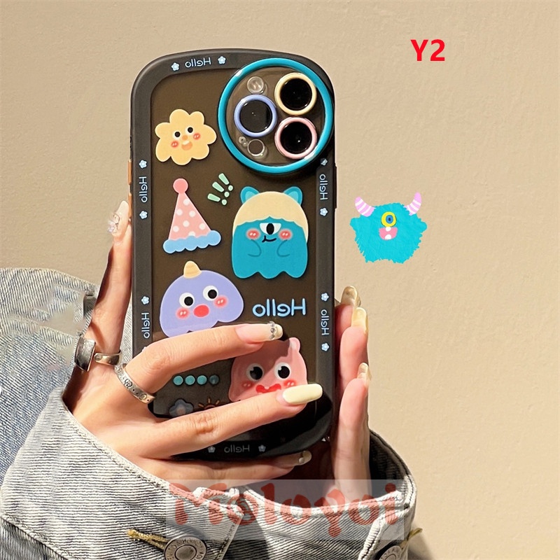 Soft Case TPU Motif Kartun Monster Untuk iPhone 11 7 8 13 12 11 Pro MAX 6 6s 7 8 Plus XR XS MAX X SE 2020