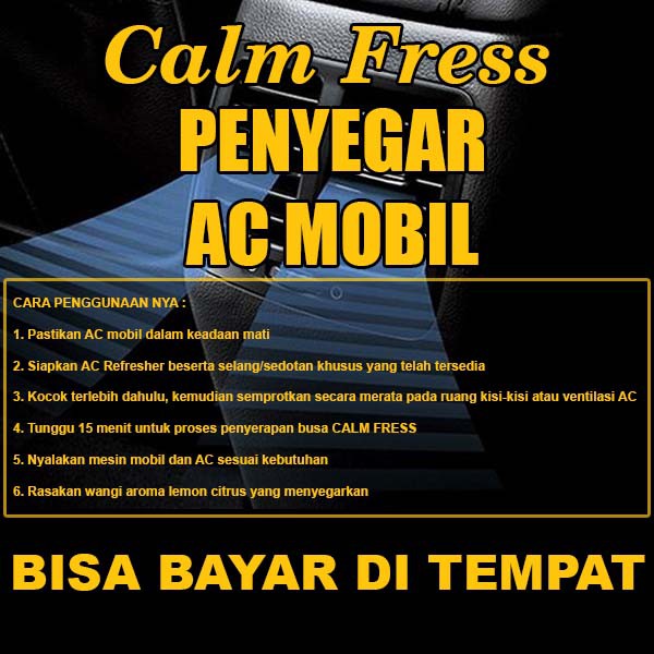 AC Refresher Pewangi AC Mobil Pembersih CALM FRES Pengharum Mobil Penghilang Bau Penyegar Aroma Lemo