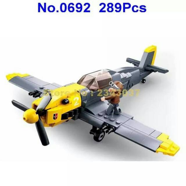 Sluban German WW2 BF109 ME109 Fighter