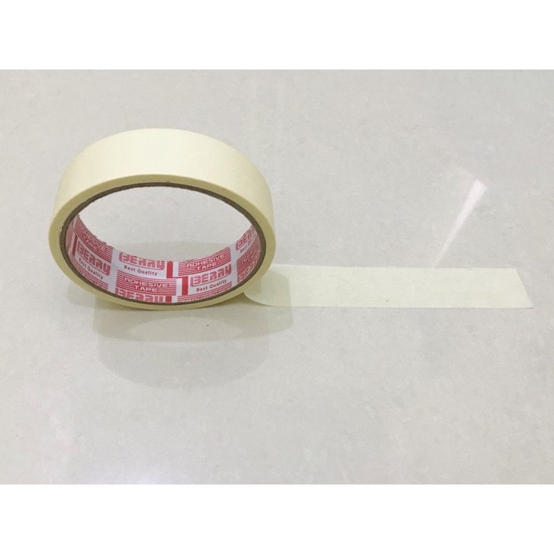 Lakban Isolasi Kertas Masking Tape BERRY 1 inch 24 mm x 10 meter