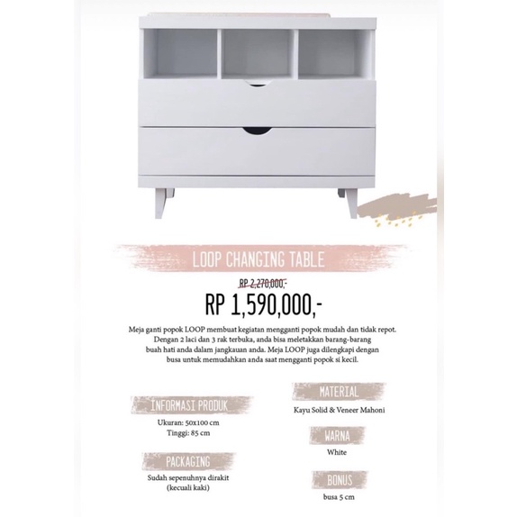 Little Equi Baby Changing Table (baby taffel) - preloved