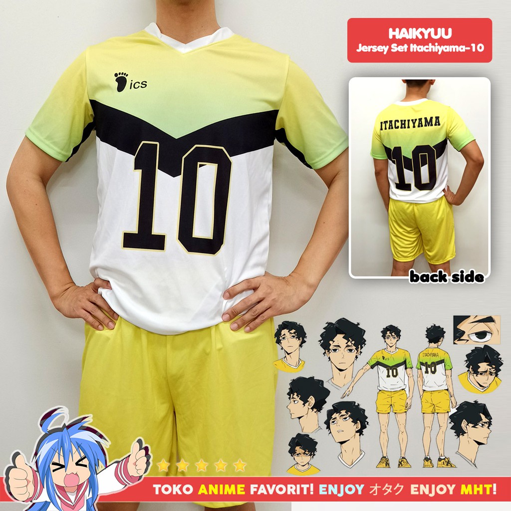 Kostum Anime Cosplay Haikyuu Itachiyama Jersey No. 10 - Sakusa Kiyoomi