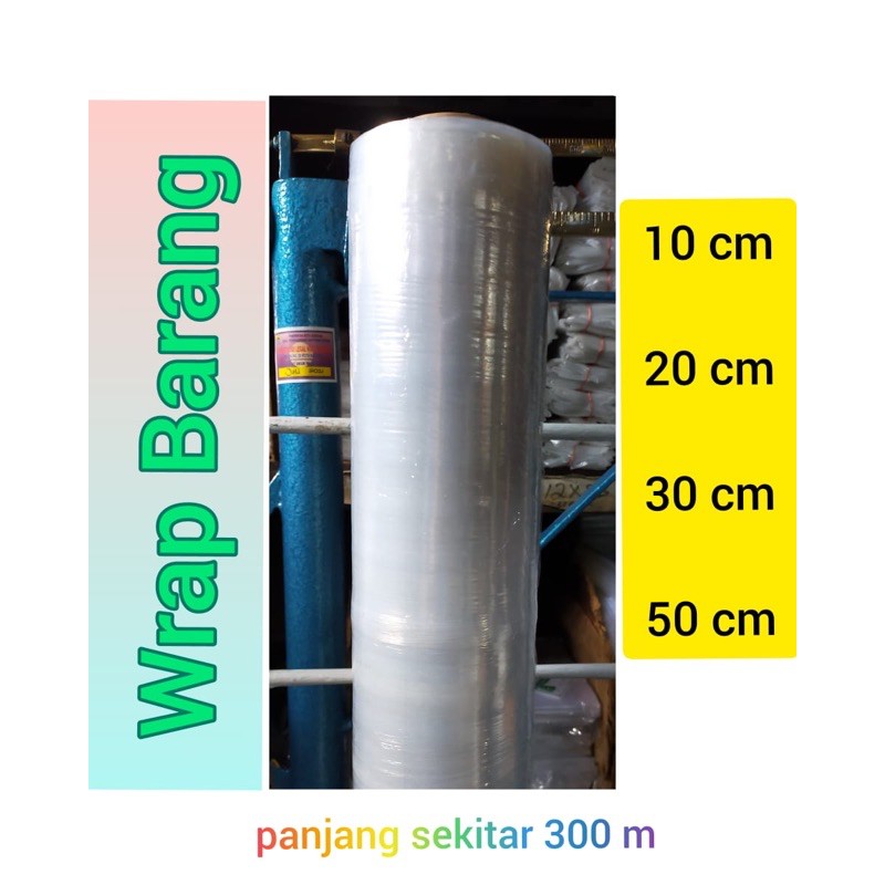 Plastik Wrap Barang 30 cm wrapping stretch strech film wraping koper elektronik lampu rak
