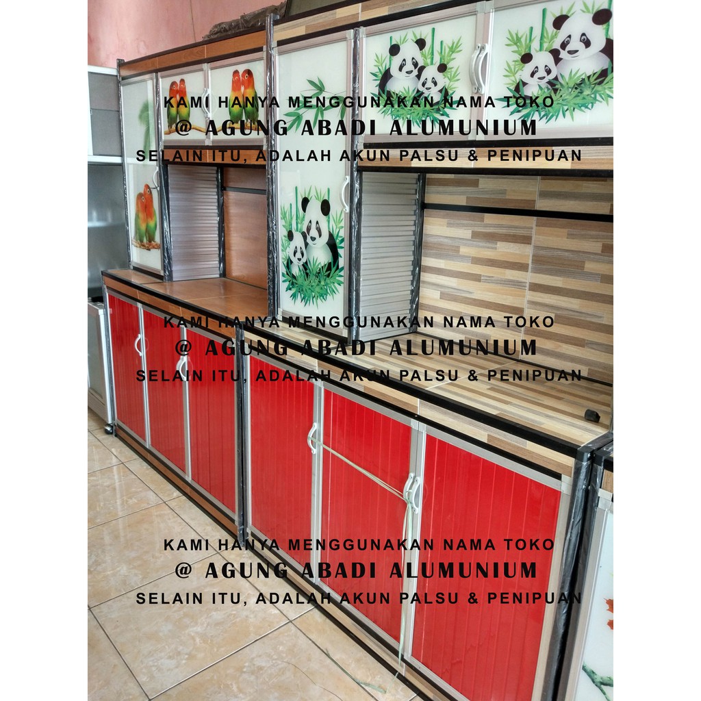 Rak Piring Keramik Motif Kayu 3 Pintu