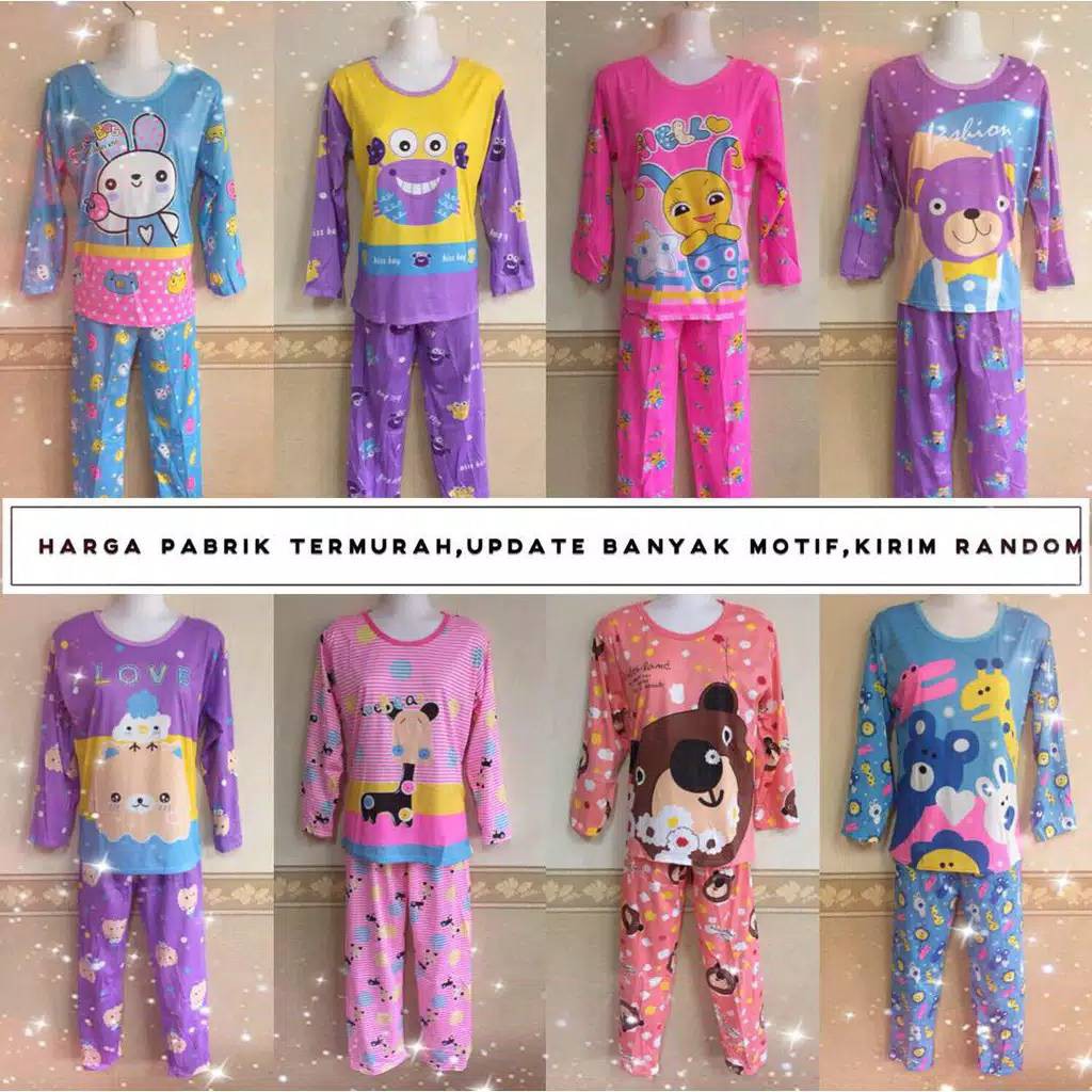 Baju Tidur Spandex Korea Stelan Dewasa All size PP Wanita Piyama Murah