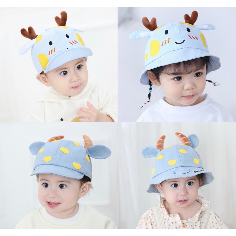 6-20 bulan Topi Baseball/Bucket Anak Bayi Balita Laki Laki / Perempuan model Tanduk Deer Goat /Baby Toddler Hat