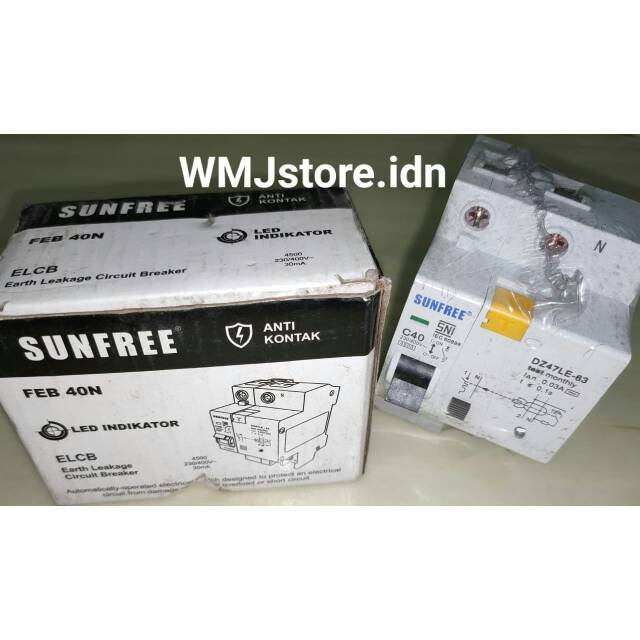 Anti Kontak 40A ELCB Sunfree