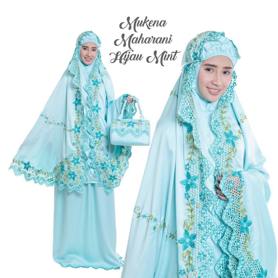 Mukena mukenah Dewasa shalat Sholat adem mewah polos dan motif Satin Maharani