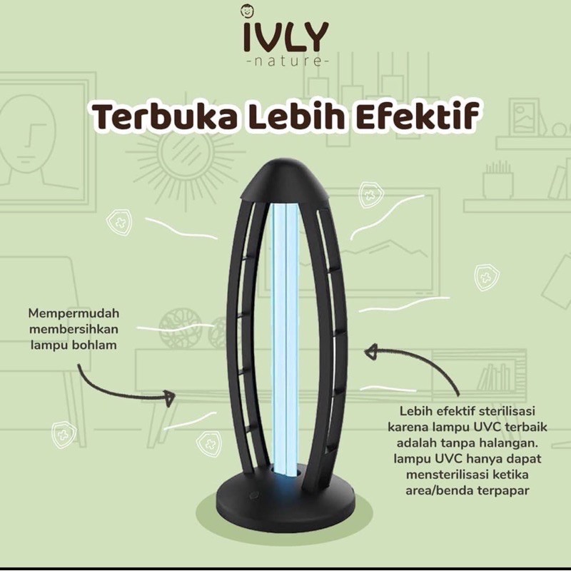 IVLY NATURE UVC+Ozone Disinfection Lamp