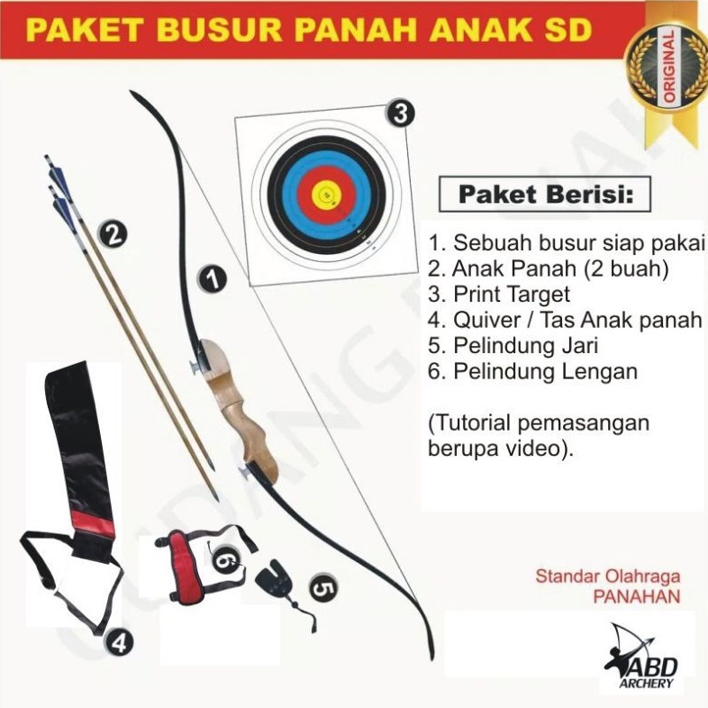 Set Busur Panah Anak SD