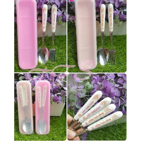 ❊➘ Sendok garpu makan Set Gagang Keramik HK ❊ Terlaris