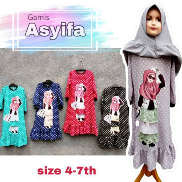 Gamis anak Asyifa+hijab