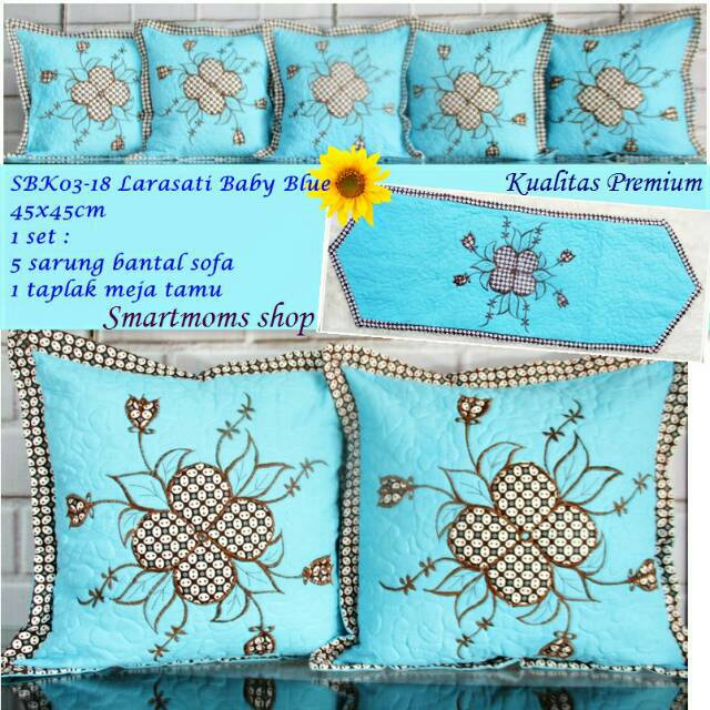 Set sarung bantal kursi tamu batik Larasati exsecutif