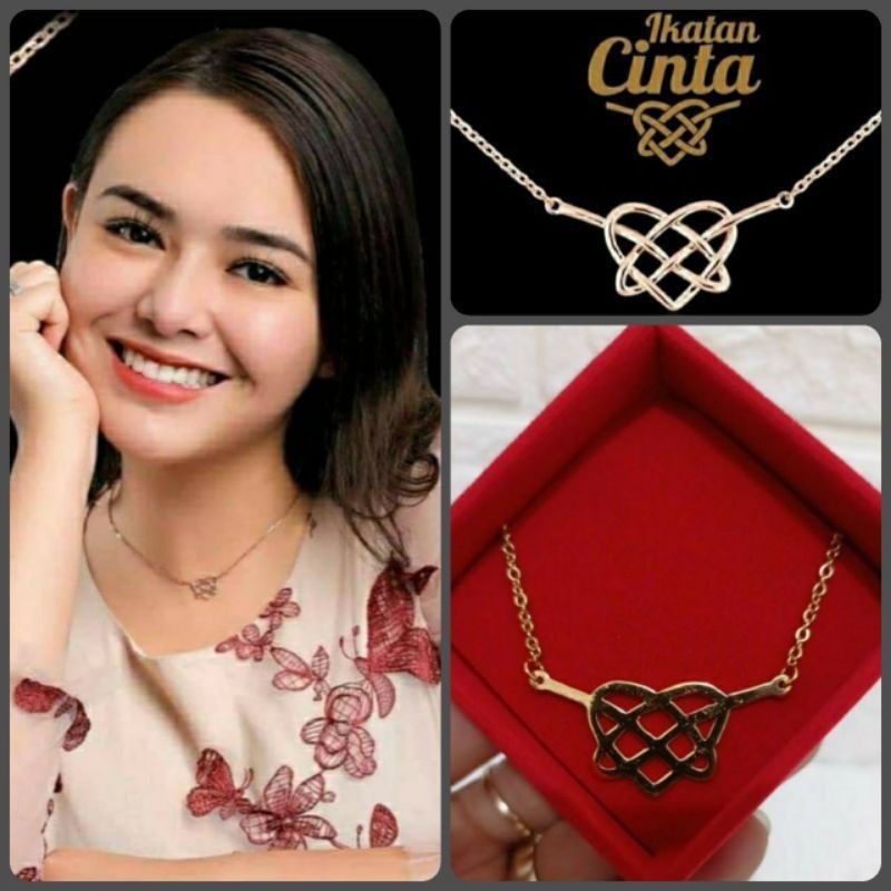 KALUNG TITANIUM VIRAL MOTIF IKATAN CINTA 50 CM CANTIK DAN MEWAH